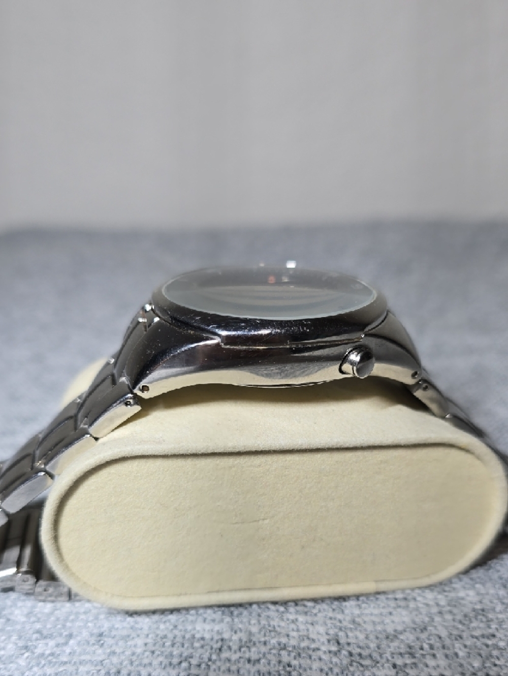 Timex Black Dial Stainless Steel, Indiglo Chrono Alarm Watch with Orange Accents - Picture 3 of 7